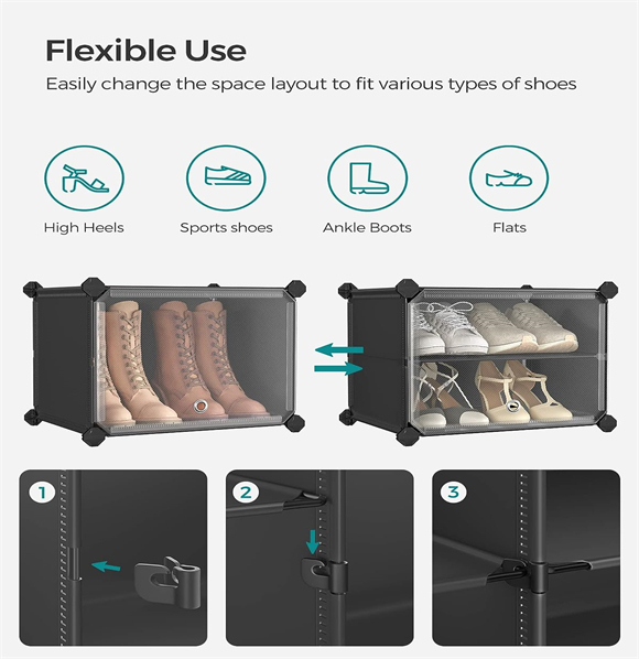 Shoe rack with cover